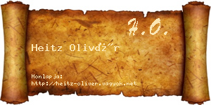 Heitz Olivér névjegykártya